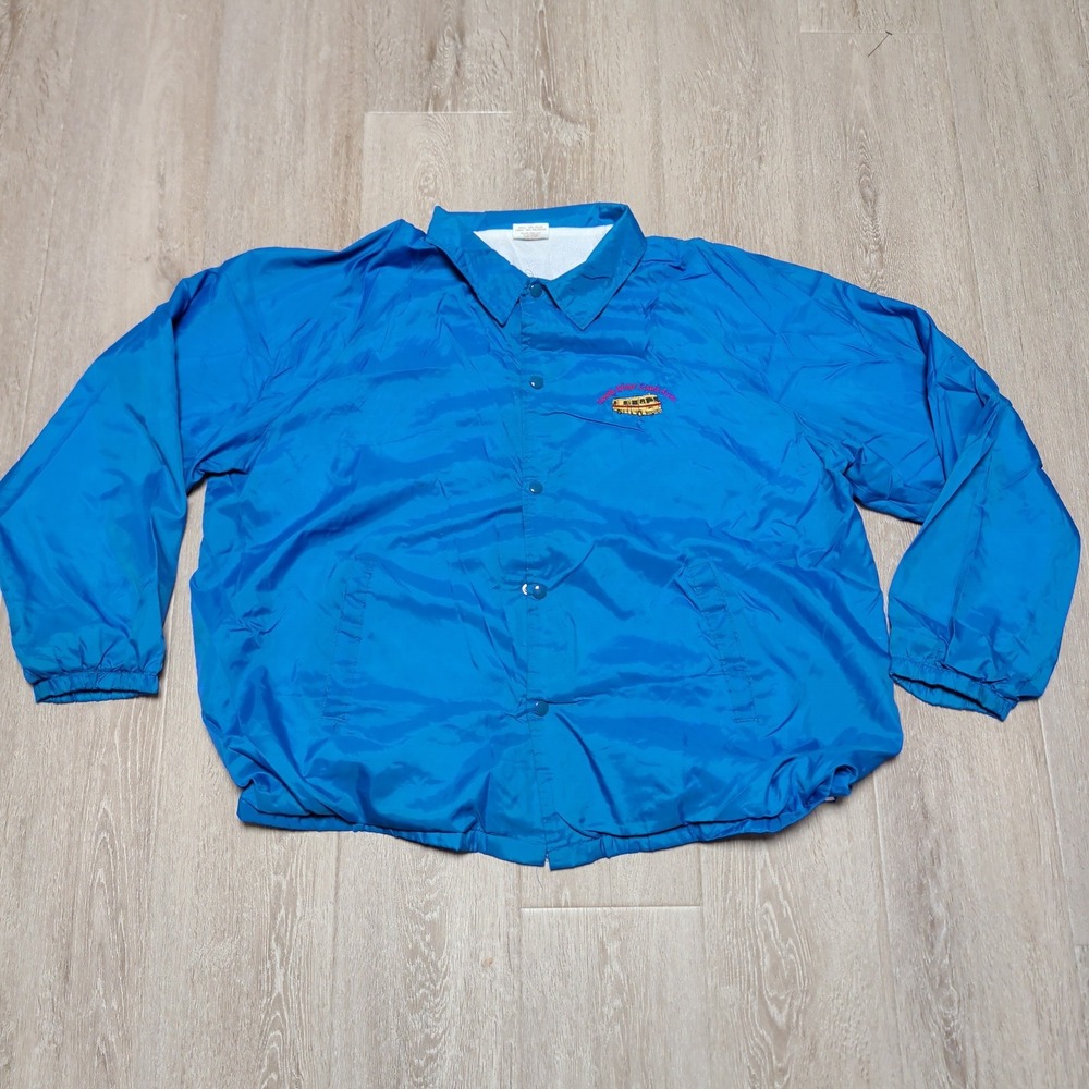 Vintage 90s USA Auburn‎ Sportswear Family Motor Coach Windbreaker Mens XXL Lined